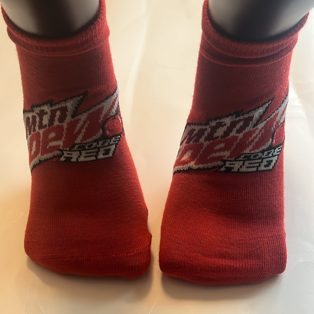 Mountain Dew Code Red Ankle Cotton Socks NWT - Picture 5 of 6